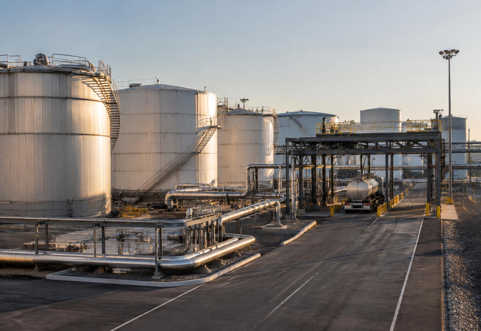 Industrial bitumen handling and storage infrastructure